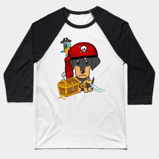 Funny dachshund is a pirate Baseball T-Shirt